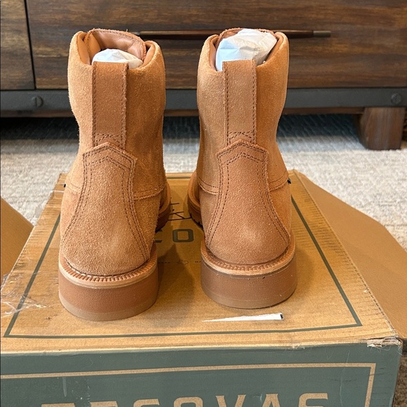 Tecovas Men\'s The Rugged Moc Natural WP Roughout Boots 10079NAT 11